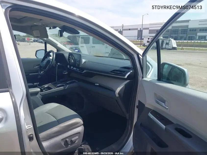 2021 TOYOTA SIENNA VIN 5TDYRKEC9MS074513 — фото 5