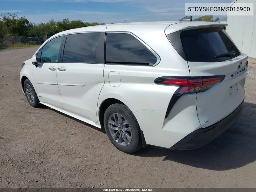 2021 TOYOTA SIENNA VIN 5TDYSKFC8MS016900 — фото 3