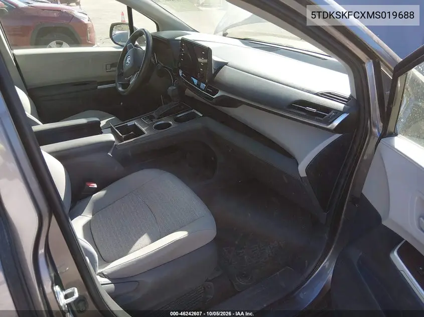 2021 TOYOTA SIENNA VIN 5TDKSKFCXMS019688 — фото 5