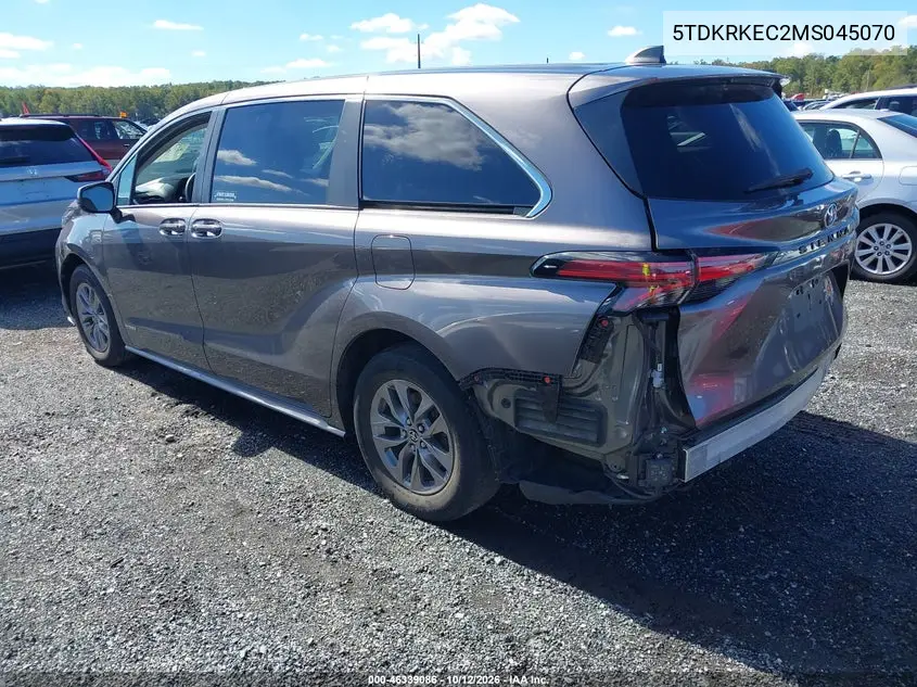 2021 TOYOTA SIENNA VIN 5TDKRKEC2MS045070 — фото 3