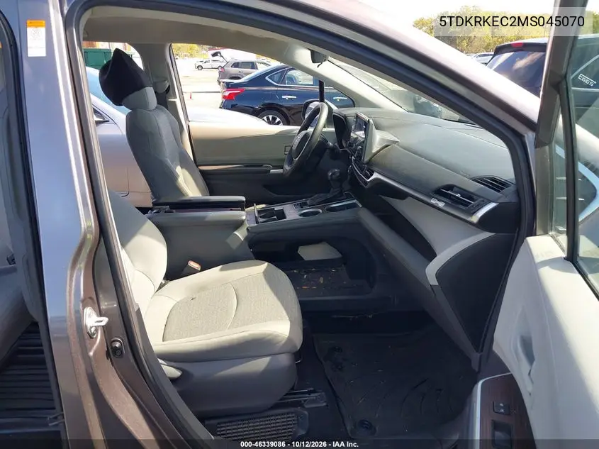 2021 TOYOTA SIENNA VIN 5TDKRKEC2MS045070 — фото 5
