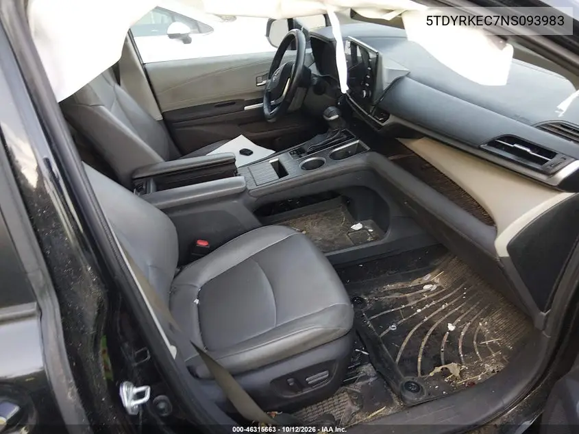 2022 TOYOTA SIENNA VIN 5TDYRKEC7NS093983 — фото 5