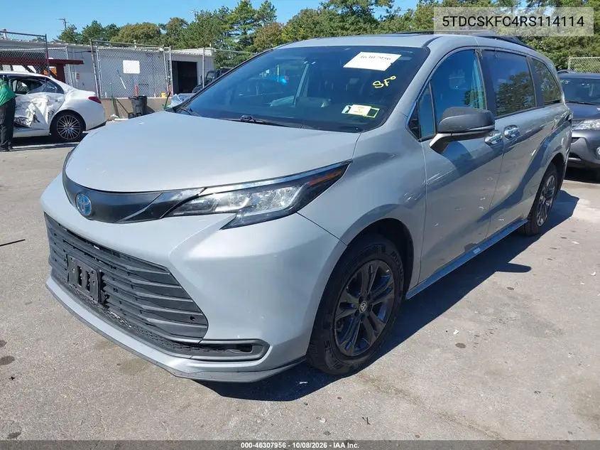 2024 TOYOTA SIENNA VIN 5TDCSKFC4RS114114 — фото 2