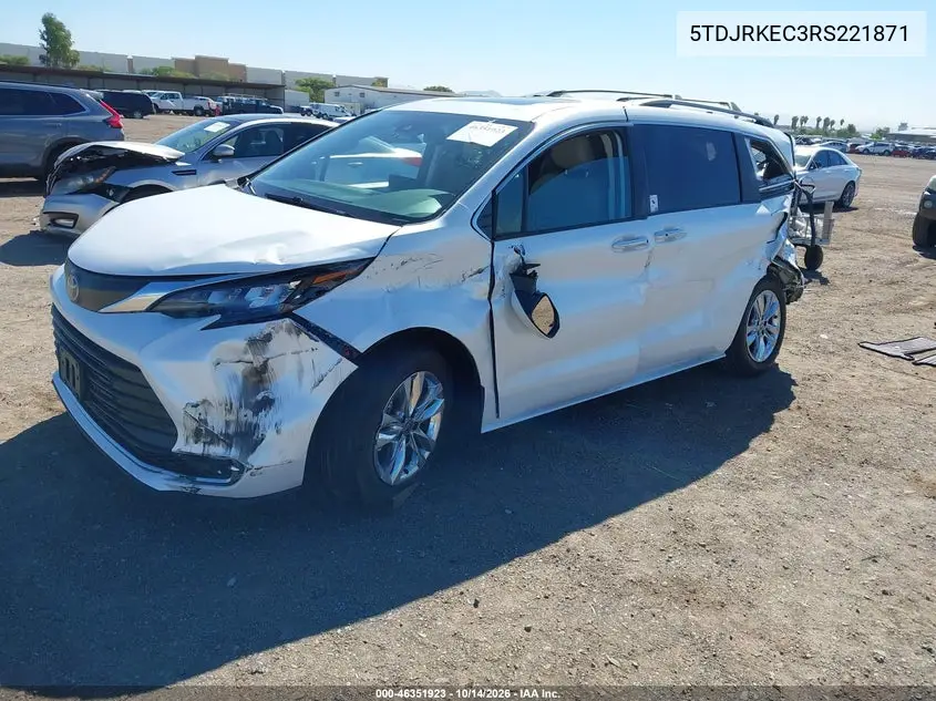 2024 TOYOTA SIENNA VIN 5TDJRKEC3RS221871 — фото 2
