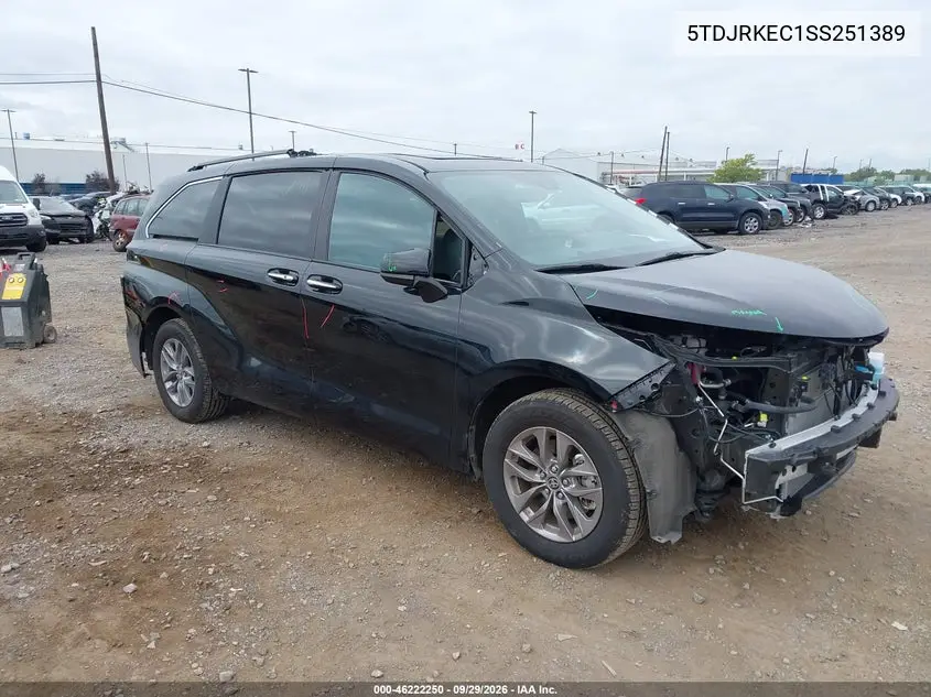 TOYOTA SIENNA 2025, VIN 5TDJRKEC1SS251389