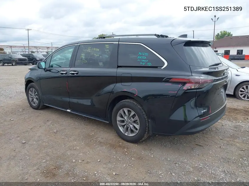 2025 TOYOTA SIENNA VIN 5TDJRKEC1SS251389 — фото 3