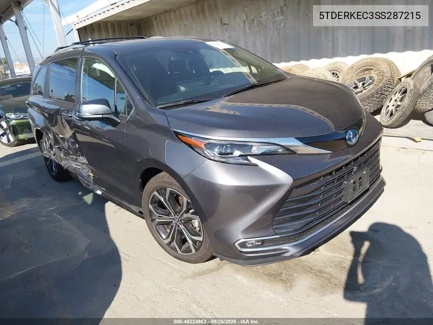 TOYOTA SIENNA 2025, VIN 5TDERKEC3SS287215