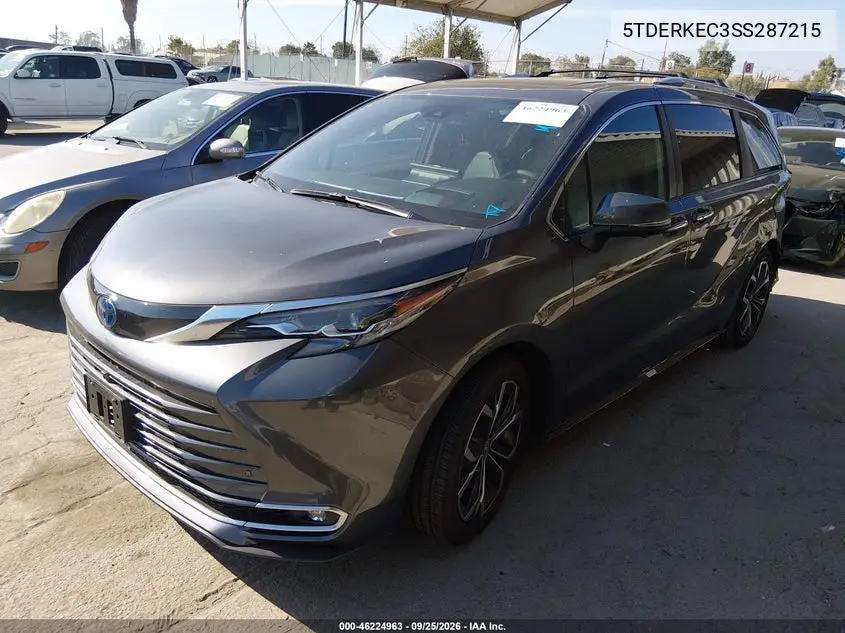 2025 TOYOTA SIENNA VIN 5TDERKEC3SS287215 — фото 2