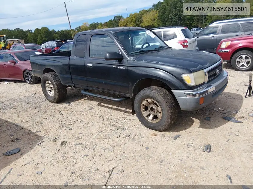 TOYOTA TACOMA 2000, VIN 4TAWN72N5YZ615501