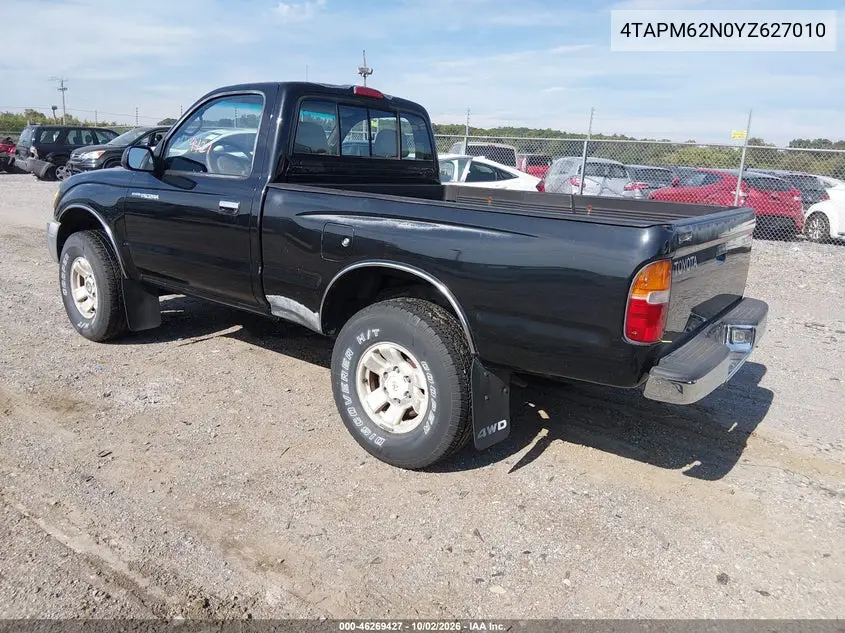 2000 TOYOTA TACOMA VIN 4TAPM62N0YZ627010 — фото 3