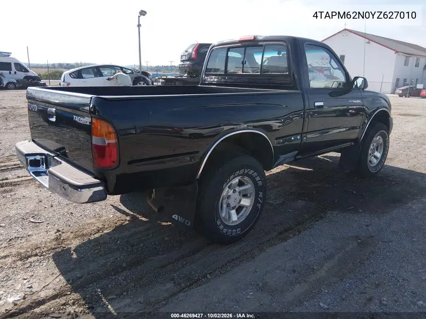 2000 TOYOTA TACOMA VIN 4TAPM62N0YZ627010 — фото 4