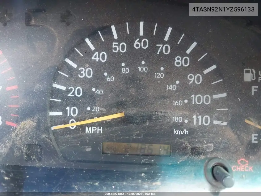 2000 TOYOTA TACOMA VIN 4TASN92N1YZ596133 — фото 7