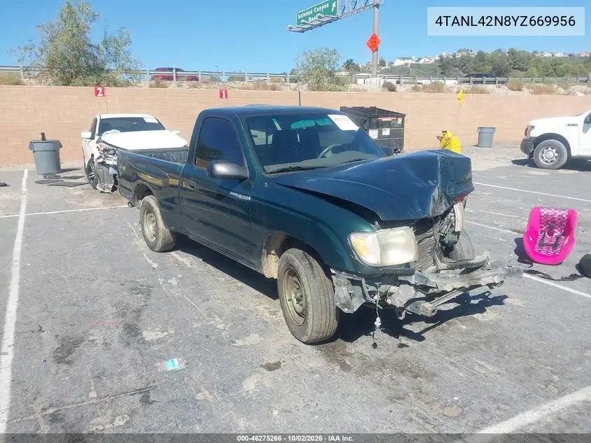 TOYOTA TACOMA 2000, VIN 4TANL42N8YZ669956