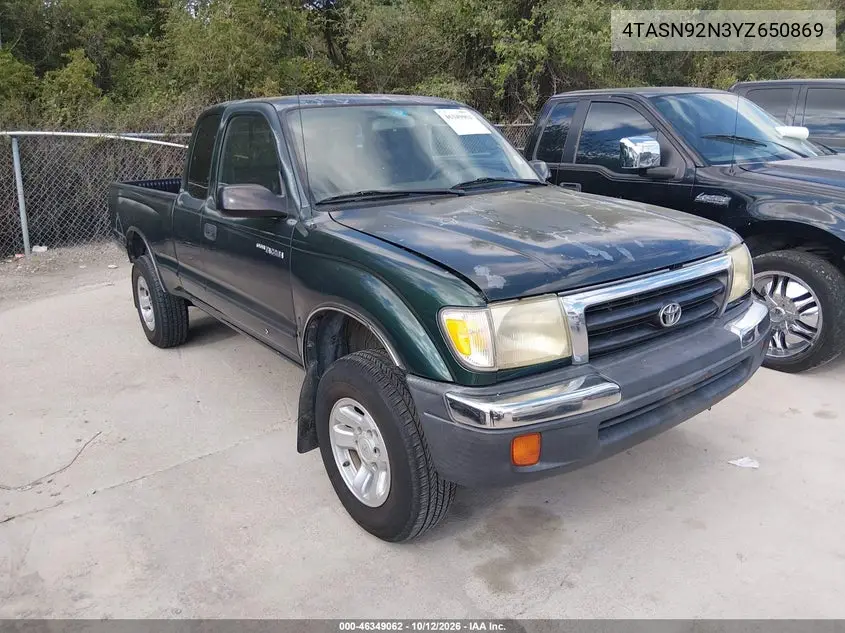 TOYOTA TACOMA 2000, VIN 4TASN92N3YZ650869