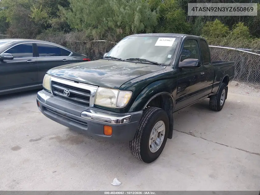 2000 TOYOTA TACOMA VIN 4TASN92N3YZ650869 — фото 2