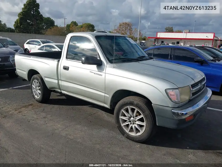 TOYOTA TACOMA 2000, VIN 4TANL42N0YZ613235
