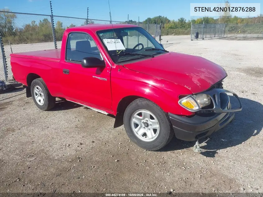 TOYOTA TACOMA 2001, VIN 5TENL42N01Z876288