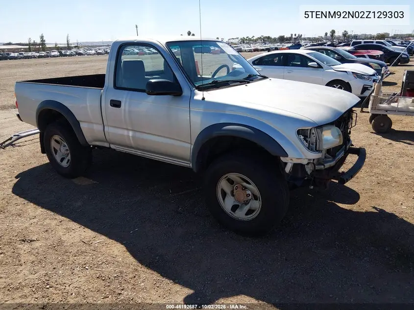 TOYOTA TACOMA 2002, VIN 5TENM92N02Z129303