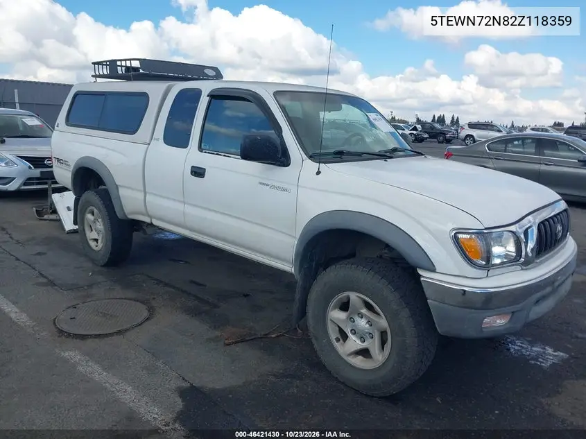 TOYOTA TACOMA 2002, VIN 5TEWN72N82Z118359