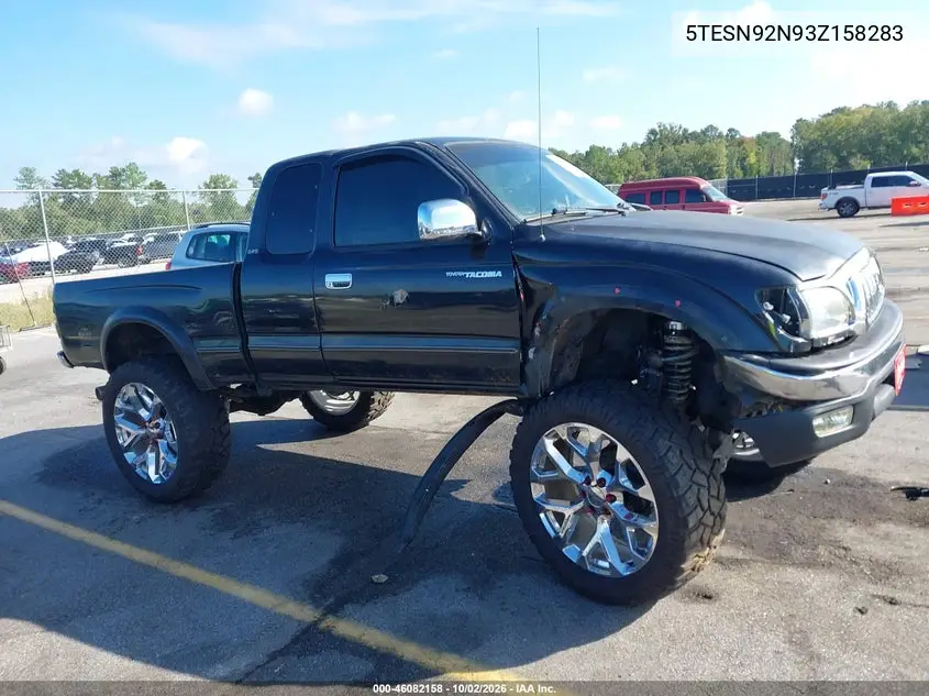 TOYOTA TACOMA 2003, VIN 5TESN92N93Z158283