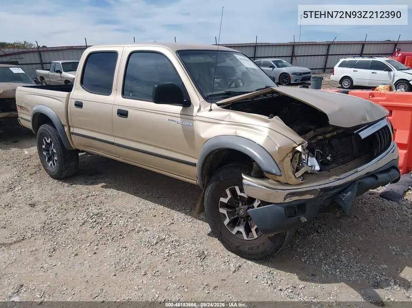 TOYOTA TACOMA 2003, VIN 5TEHN72N93Z212390
