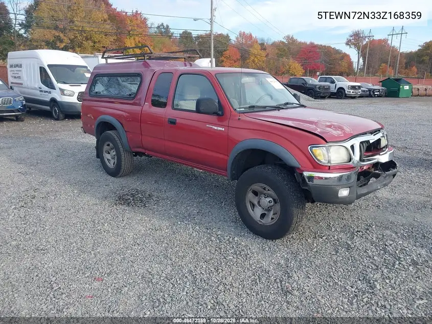 TOYOTA TACOMA 2003, VIN 5TEWN72N33Z168359