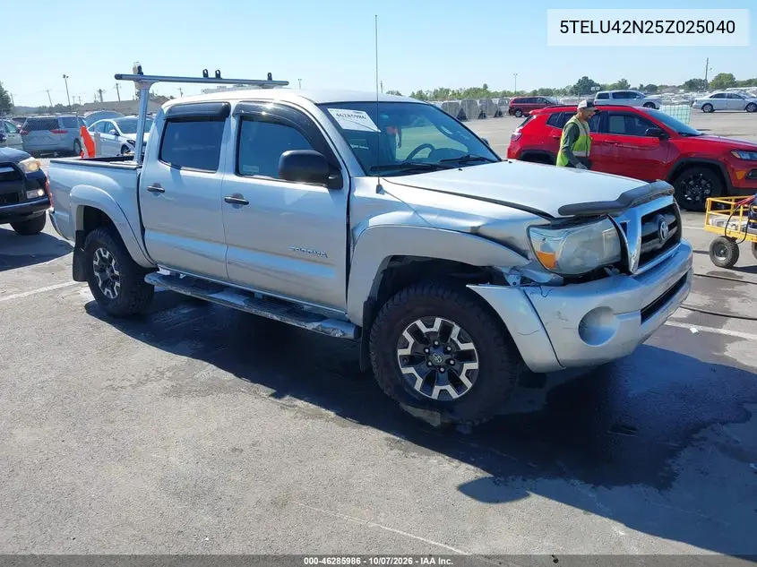 TOYOTA TACOMA 2005, VIN 5TELU42N25Z025040