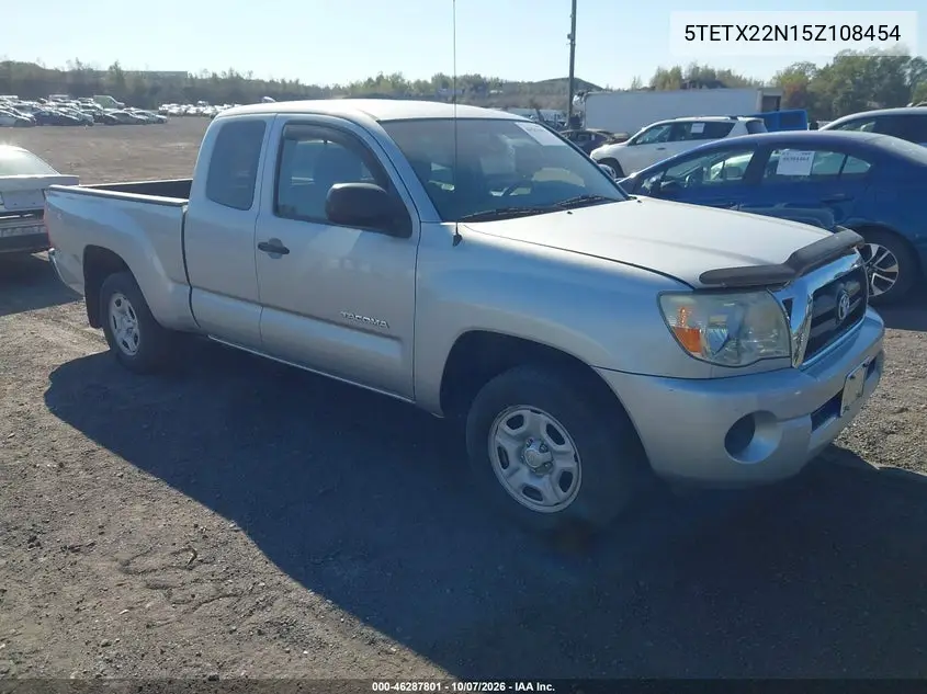 TOYOTA TACOMA 2005, VIN 5TETX22N15Z108454