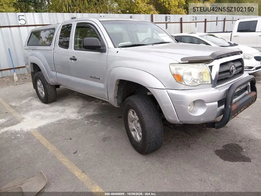 TOYOTA TACOMA 2005, VIN 5TEUU42N55Z102150