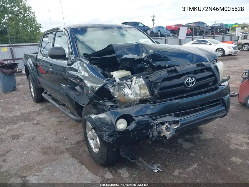 TOYOTA TACOMA 2006, VIN 3TMKU72N46M005528