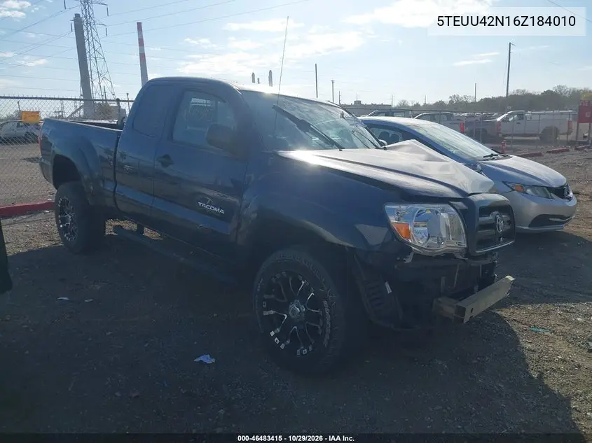 TOYOTA TACOMA 2006, VIN 5TEUU42N16Z184010