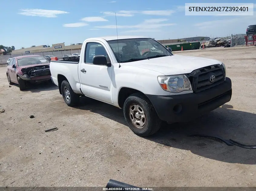 TOYOTA TACOMA 2007, VIN 5TENX22N27Z392401