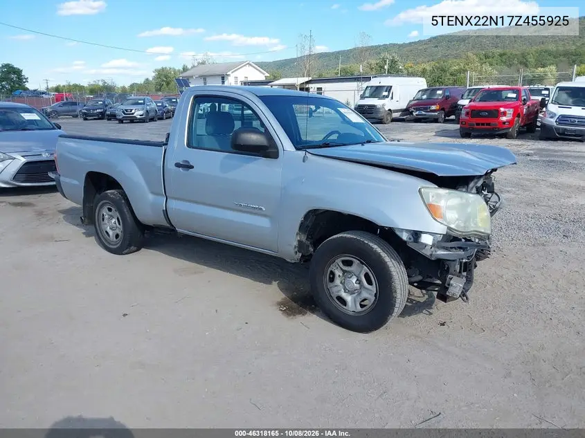 TOYOTA TACOMA 2007, VIN 5TENX22N17Z455925