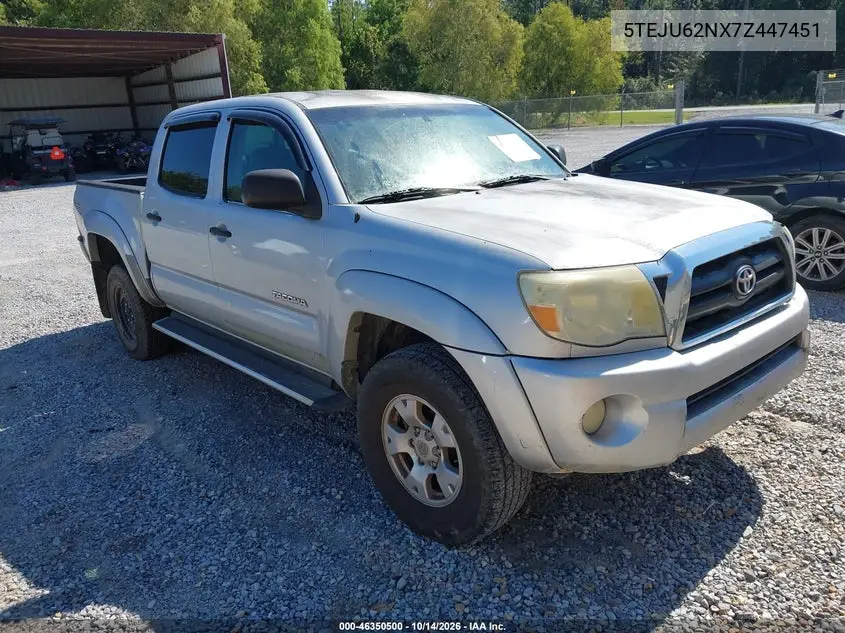 TOYOTA TACOMA 2007, VIN 5TEJU62NX7Z447451