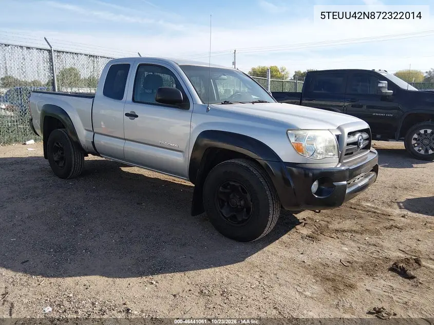 TOYOTA TACOMA 2007, VIN 5TEUU42N87Z322014