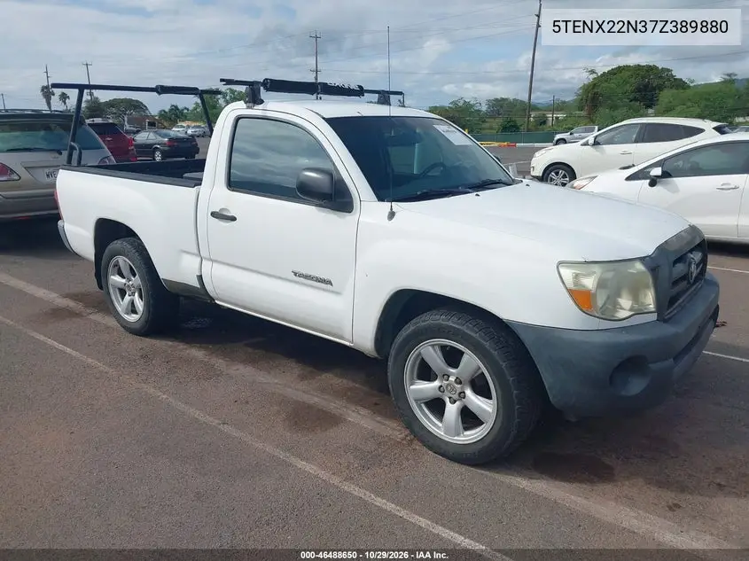 TOYOTA TACOMA 2007, VIN 5TENX22N37Z389880