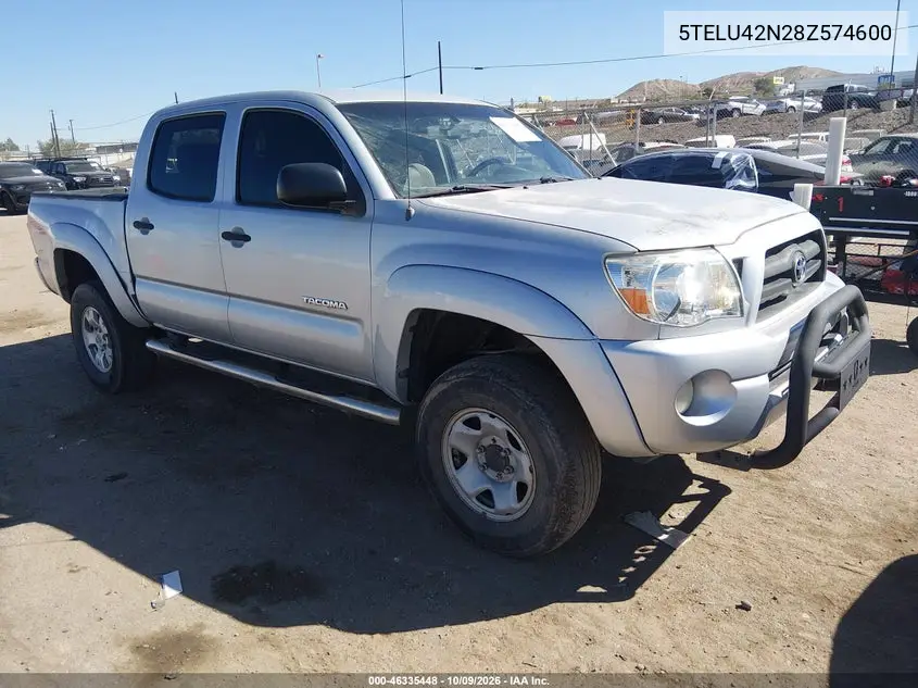 TOYOTA TACOMA 2008, VIN 5TELU42N28Z574600