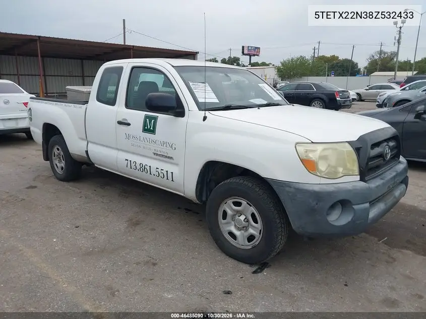 TOYOTA TACOMA 2008, VIN 5TETX22N38Z532433