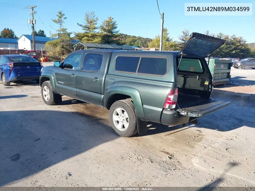 2009 TOYOTA TACOMA VIN 3TMLU42N89M034599 — фото 3
