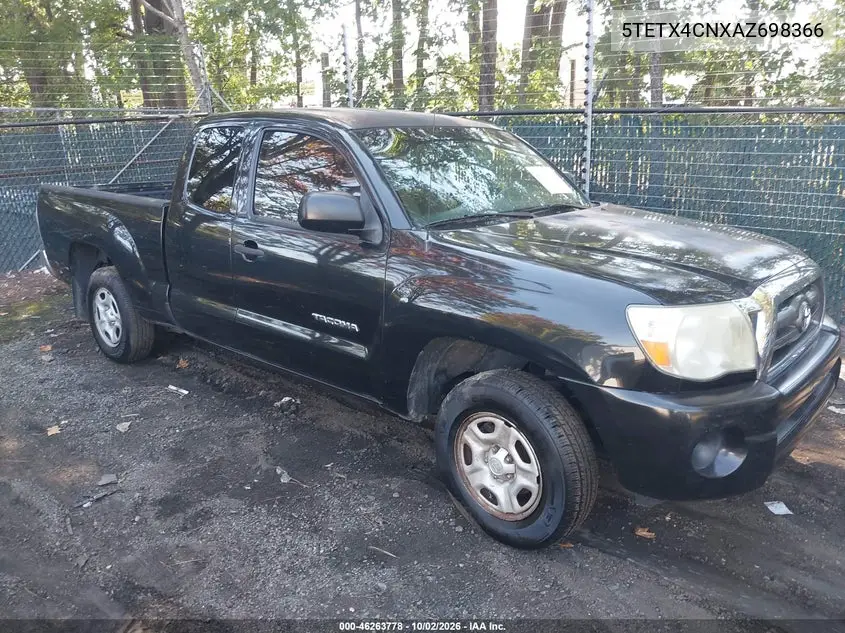 TOYOTA TACOMA 2010, VIN 5TETX4CNXAZ698366