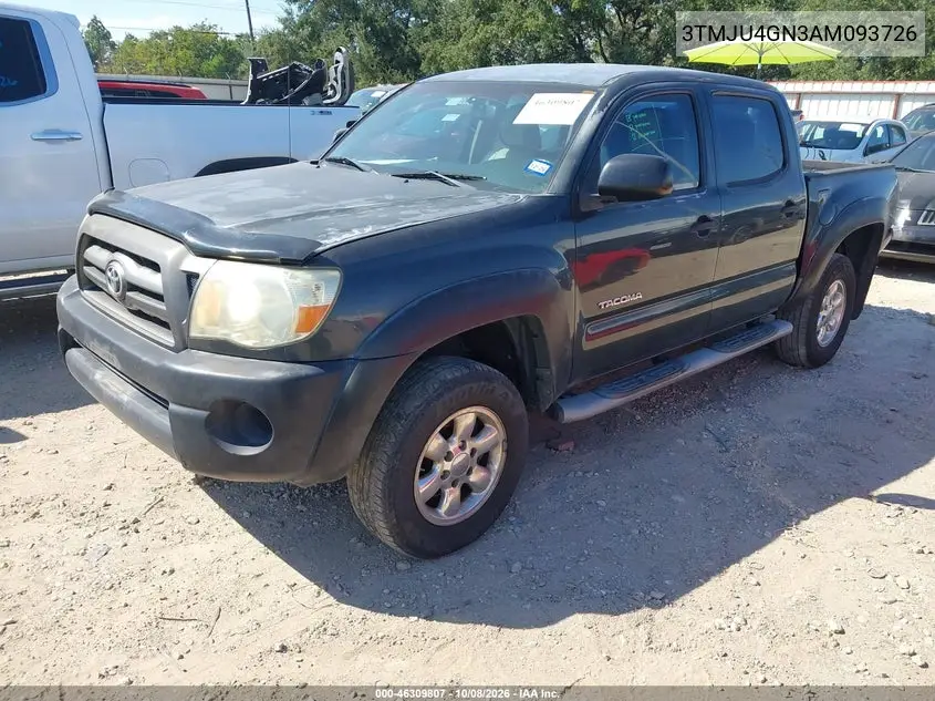 2010 TOYOTA TACOMA VIN 3TMJU4GN3AM093726 — фото 2