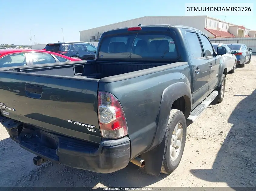 2010 TOYOTA TACOMA VIN 3TMJU4GN3AM093726 — фото 4