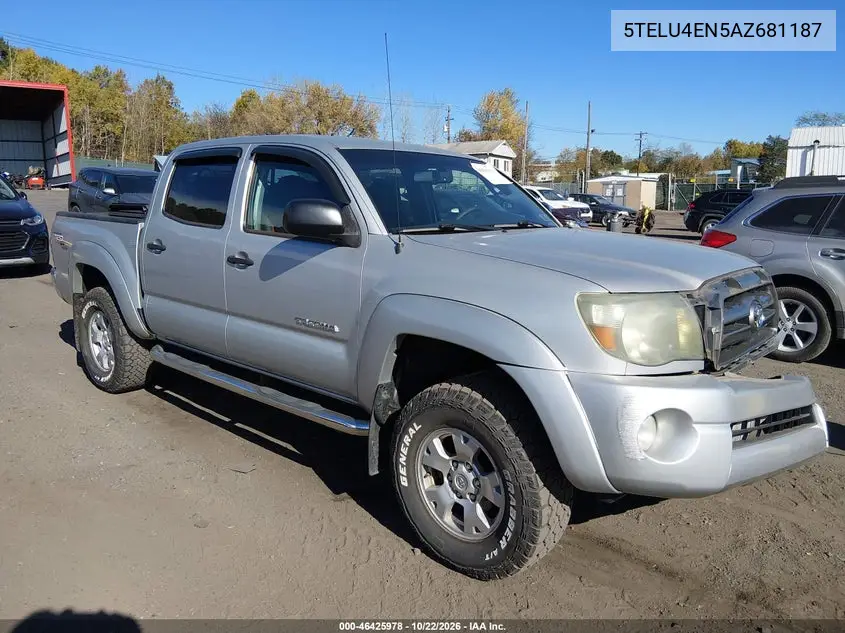 TOYOTA TACOMA 2010, VIN 5TELU4EN5AZ681187