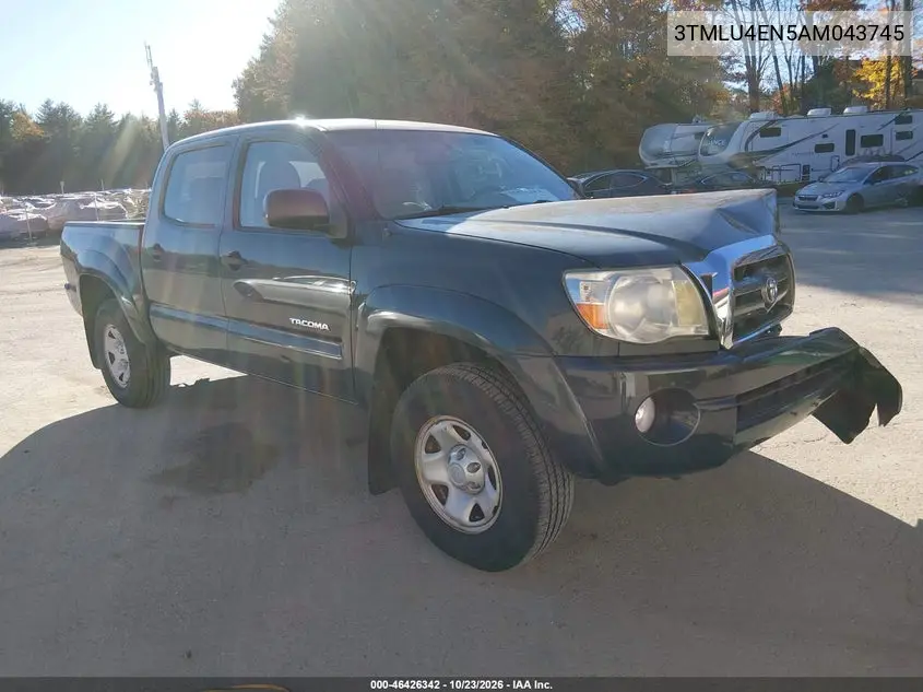TOYOTA TACOMA 2010, VIN 3TMLU4EN5AM043745