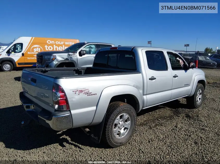 2011 TOYOTA TACOMA VIN 3TMLU4EN0BM071566 — фото 4