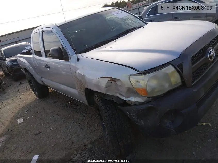 TOYOTA TACOMA 2011, VIN 5TFTX4CN1BX003409