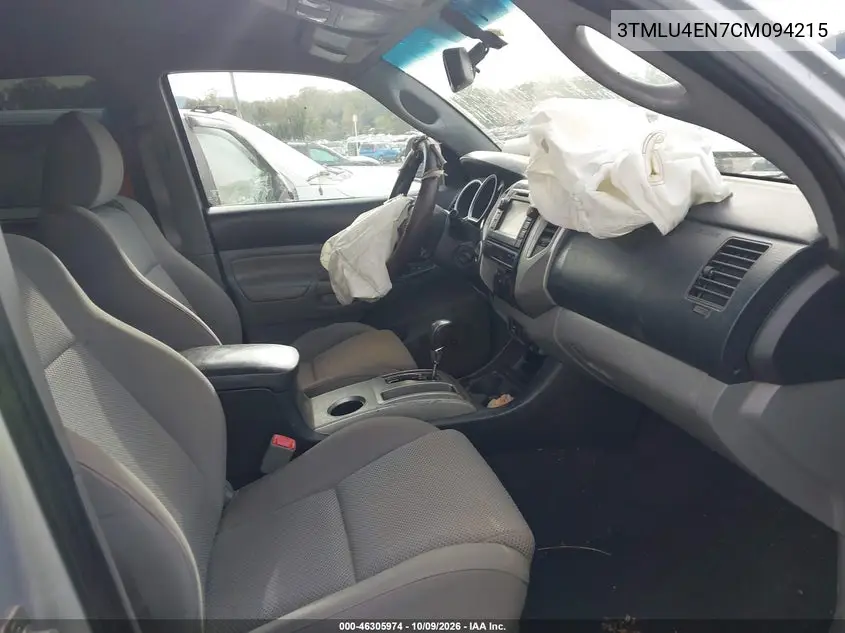 2012 TOYOTA TACOMA VIN 3TMLU4EN7CM094215 — фото 5