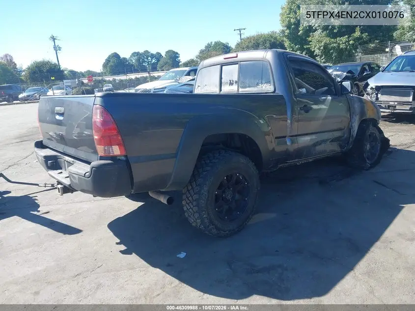 2012 TOYOTA TACOMA VIN 5TFPX4EN2CX010076 — фото 4