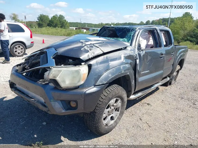 2015 TOYOTA TACOMA VIN 5TFJU4GN7FX080950 — фото 2