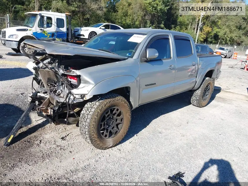 2015 TOYOTA TACOMA VIN 3TMLU4EN4FM188671 — фото 2